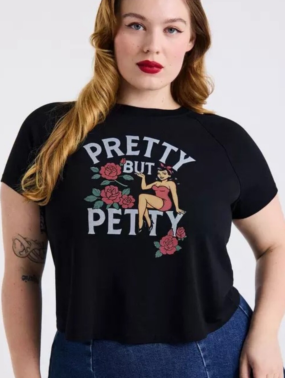 NWT Torrid Retro Chic Fitted Crop Tee Size 0(Large/12)
